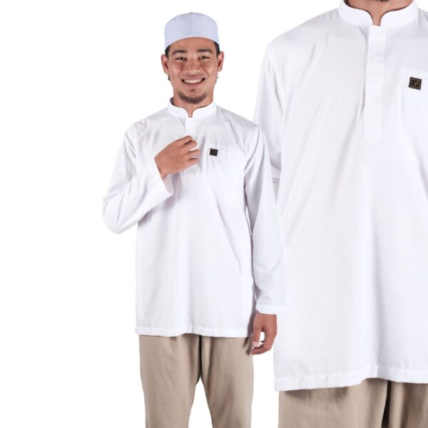 KURTA COLLAR putih Galeri Muslim